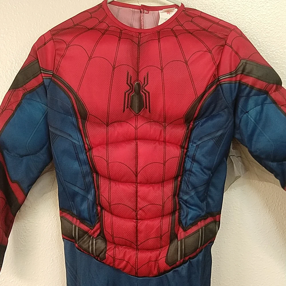 Marvel Spiderman Far From Home Deluxe Muscle Costume Youth Large - Picture 2 of 11